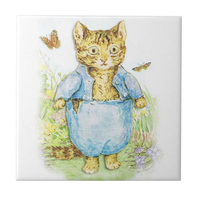 Tom Kitten em seu terno azul por Beatrix Potter (Frente)