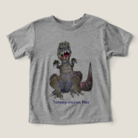 Tom-Saurus Rex Cartoon Dinossauro Camisa-T
