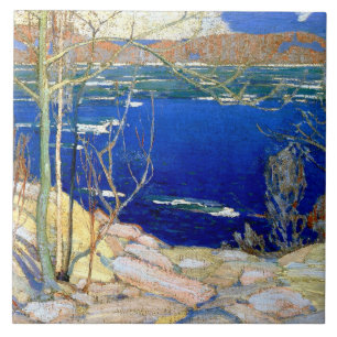 Tom Thomson - Primavera Ice, pintura popular,