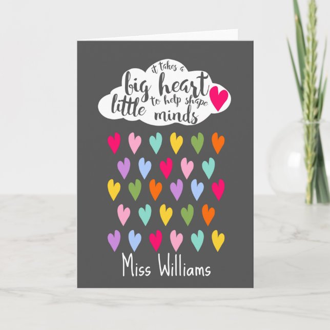 toma um grande cartão de coração (Frente)