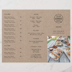 Tomada do Restaurante Menu Russo Kraft Takeaway