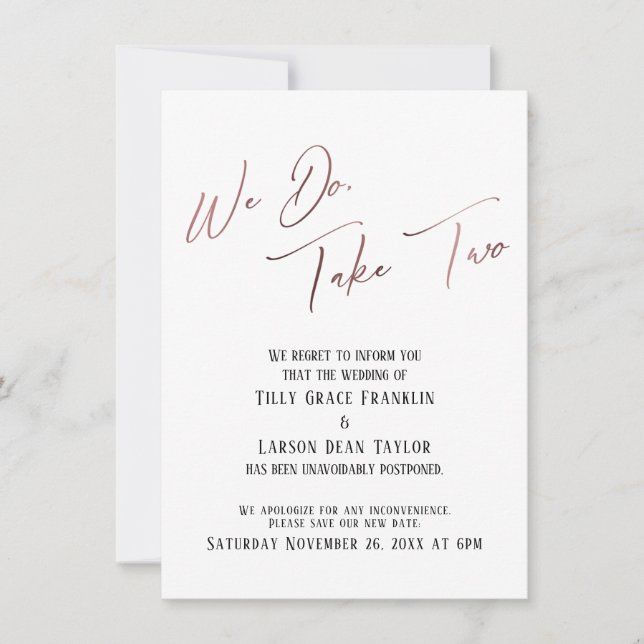 Tomamos Dois: Anúncio Atrasado De Casamento (Frente)