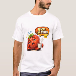 Tomate Cansado Engraçado Camiseta Bro Estou Cansad