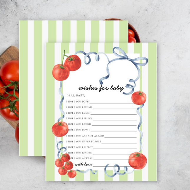 Tomate de aquarela Desejos para bebê (Criador carregado)