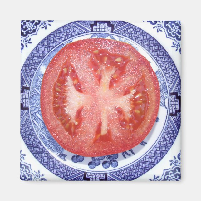 TOMATE E IMÃ DE GELADEIRA DE PLACA DE PADRÃO WILLO (Frente)