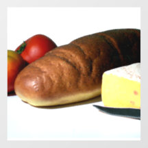 Tomate, pão e decalque do chão de queijo