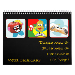 '' tomates, batatas & calendário engraçado do