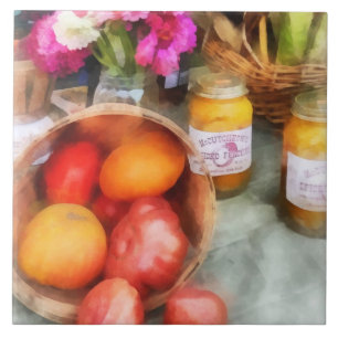 Tomates e pêssegos