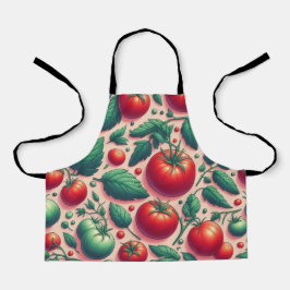 Tomatoe Apron Red Background