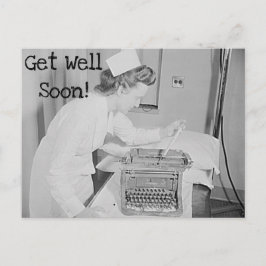 Tome Logo Enfermeira & Cartão Postal de Máquina de