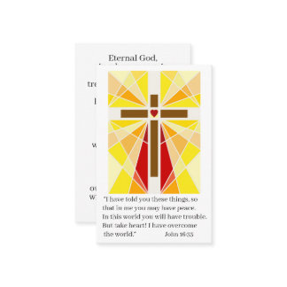 Tome o cartão de oração cardíaca