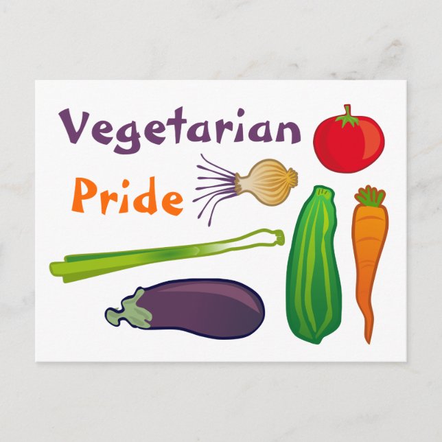 Tome seu cartão postal do Orgulho Vegetariano das  (Frente)
