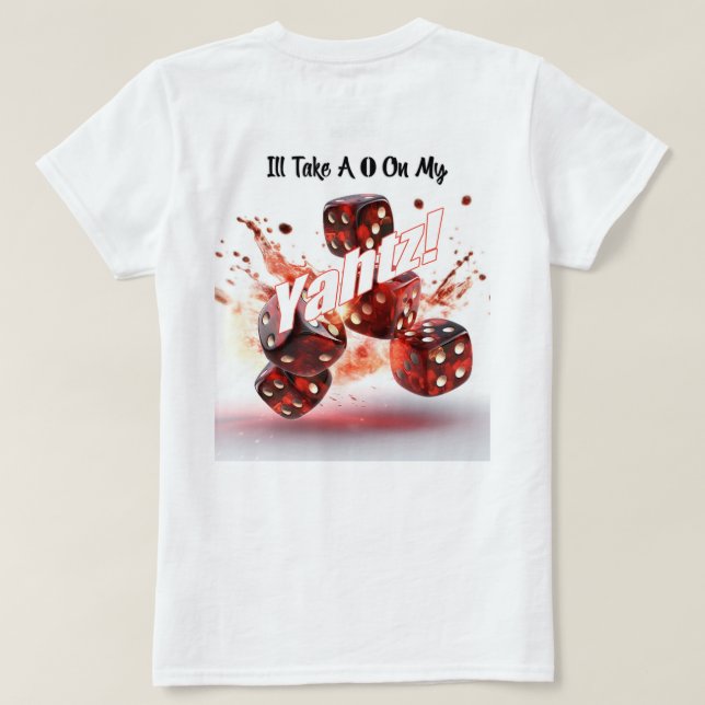 Tome um 0 na camiseta T da minha mulher Yahtz Humo (Verso do Design)