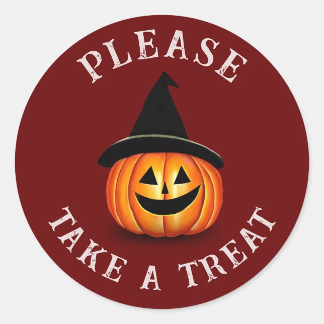 Tome um adesivo redondo clássico (Frente)