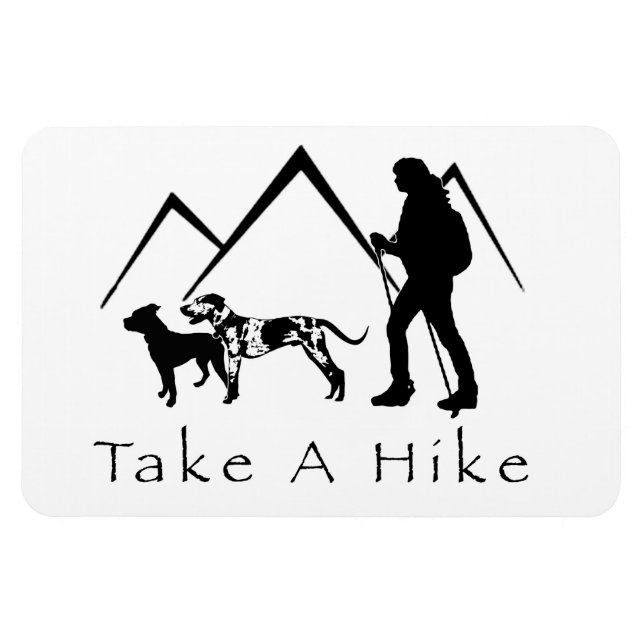 Tome um ímã Hike- Catahoula/Pitbull (Horizontal)