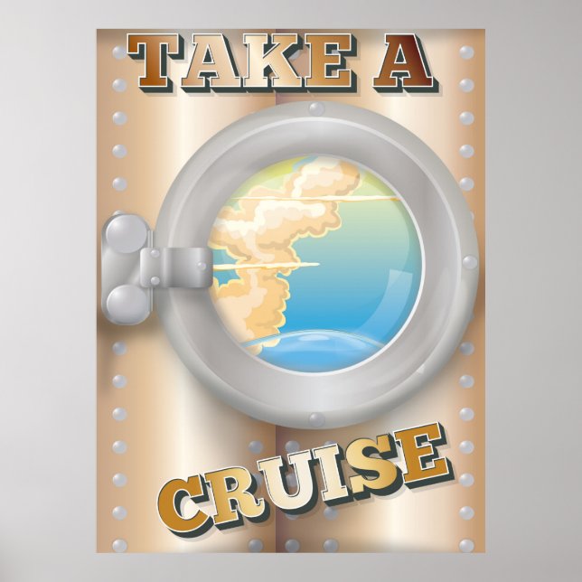 Tome um poster de viagens de desenho cruzado (Frente)