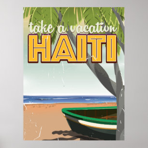 Tome umas férias ao poster de viagens de Haiti
