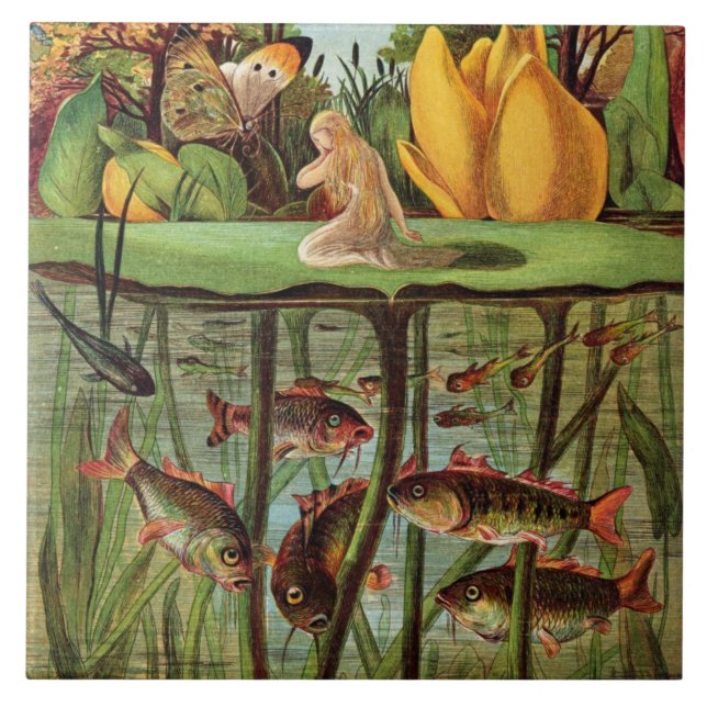 Tommelise muito desolado na folha do lírio de (Frente)