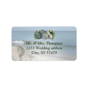 Tonalidades Suculentas de etiquetas de casamento P