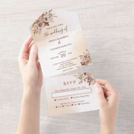 Toneladas Rosa de Casamento Elegante Caem Russo