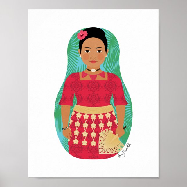 Tongan Matryoshka Poster (Frente)