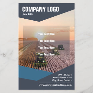 Tons azuis Folheto personalizável de 5,5"x8,5"