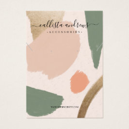 Tons da Terra abstrato, Dourada, Earração do Colar