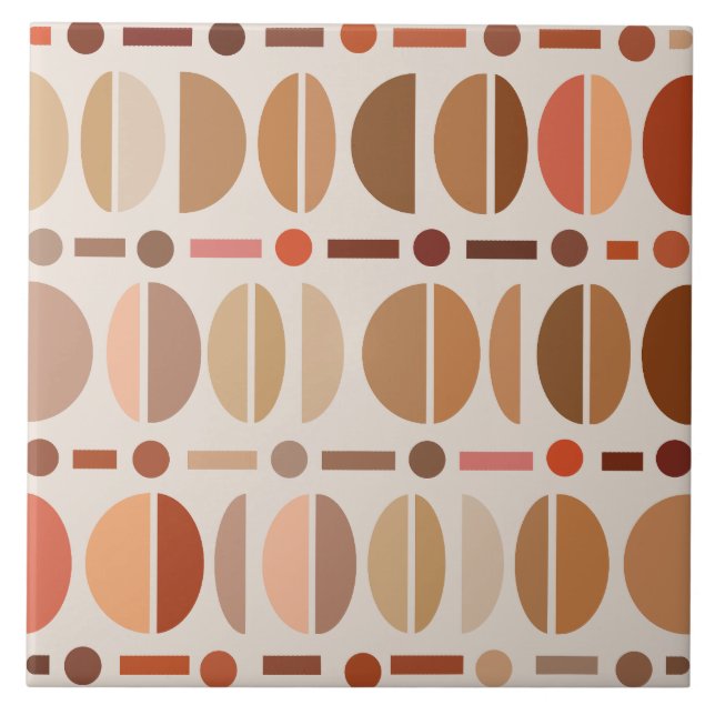 Tons da Terra Clara do Padrão Boho Retro Bowls (Frente)