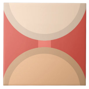 Tons da Terra de Arte Geométrica Abstrato minimali