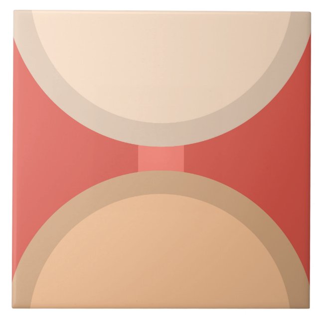 Tons da Terra de Arte Geométrica Abstrato minimali (Frente)