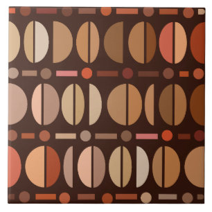 Tons da Terra Escura Padrão do Boho Retro Bowls