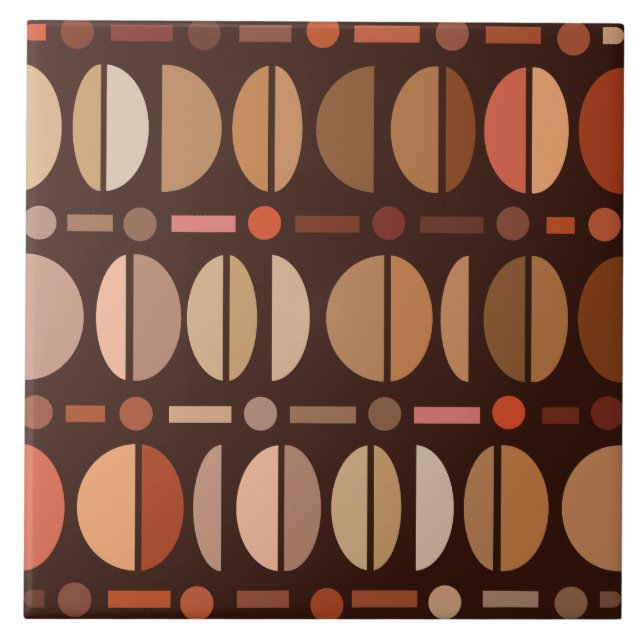 Tons da Terra Escura Padrão do Boho Retro Bowls (Frente)