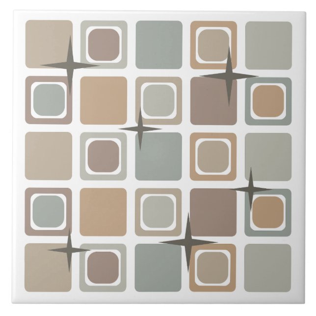 Tons da Terra Quadrados Modernos do meio século (Frente)