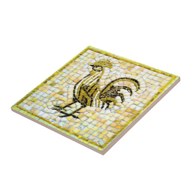 Tons de Amarelo, Branco e Galo Mosaico Preto🐔 (Lateral)