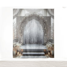 Tons de cinza enforcando tapeçaria para fotos