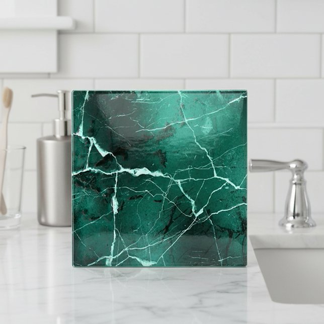 Tons de Joia Mármore Abstrato Esmeralda Verde ID12 (Criador carregado)