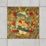Tons de Joias da Floresta Francesa<br><div class="desc">Adicione um ponto focal elegante e único ao seu espaço em camadas com estes azulejos cerâmicos de padrão tapeçaria francês. Os ricos tons de joias do verde-floresta, ouro, azul-lacre e coral-escuro complementarão muitos esquemas de cores e estilos de decoração doméstica. A antiga design apresenta uma figura alérgica central rodeada por...</div>