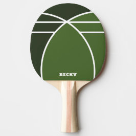 Tons de Verde Raquete de Ping Pong Personalizada