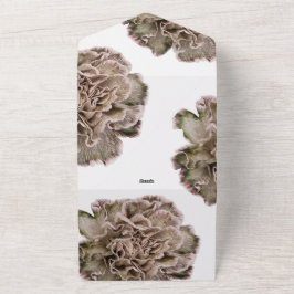 Tons Neutros Florais Tudo em Um Convite de casamen