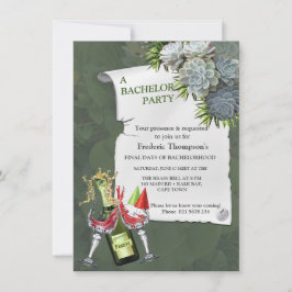 Tons Suculentos de Azul Pálido Festa de Solteiro