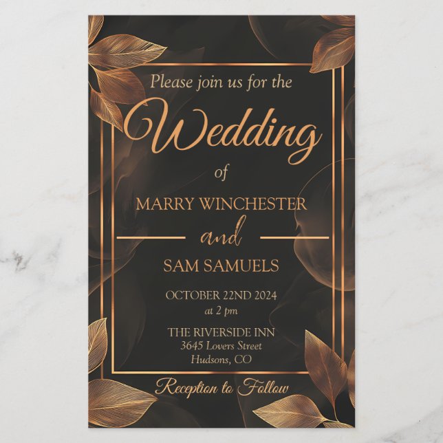 Tons Terrestres | Convite de Casamento Minimalista (Frente)
