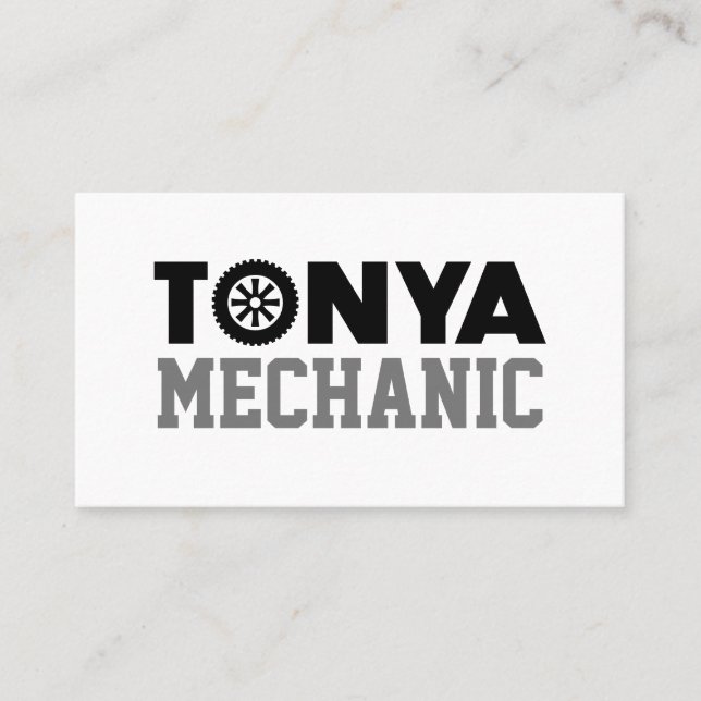 Tonya Mechanic Cartão de visita (Frente)
