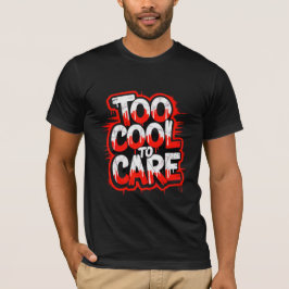 Too Cool To Care — Camiseta Masculina de Tipografi