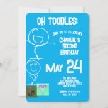 Toodles | Convite de Aniversário Sam & Friends<br><div class="desc">Convide toda a sua família e amigos para o aniversário do seu filho com estes convites simples e modernos de aniversário do Sam e Amigos. Personalize adicionando todos os detalhes do seu partido!</div>