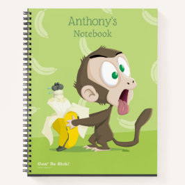 Tooky Macaco com Caderno de Anotações de Banana