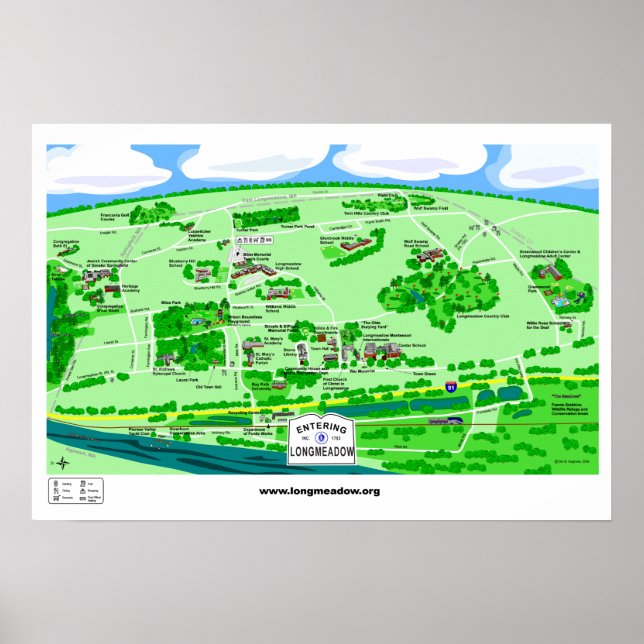 Toon do Poster Longmeadow (23,38x16" atualizado em (Frente)