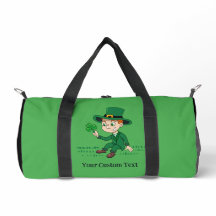 Toon leprechaun bonito com shamrock e arco-íris