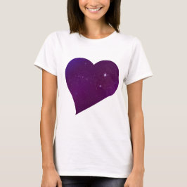 Top Crop Flowy Coração Astral Roxo