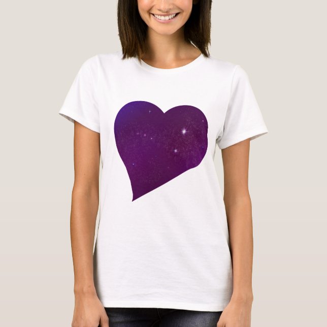 Top Crop Flowy Coração Astral Roxo (Frente)