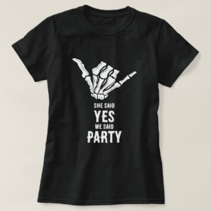 Top Crop Preto Rockstar Skeleton Bride Squad